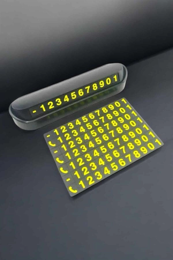 Numaralık Araç İçi Araba Araç Park Numaratör Telefon Numarası Yazma ( Lisinya )