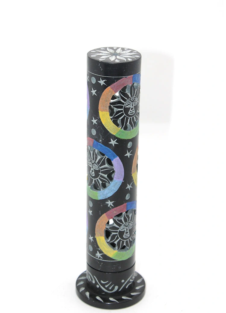 Obsidian Taşı İşlemeli Kule Tütsülük Model 3 ( Lisinya )