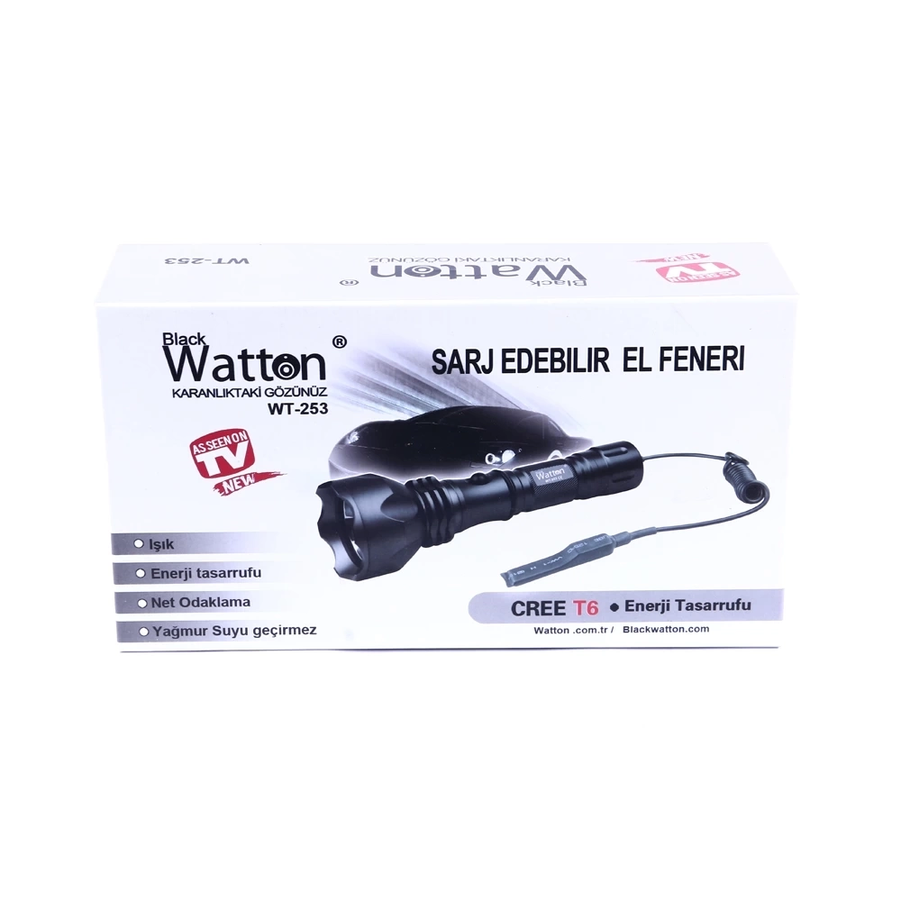 Orjinal 600 Lümen Tx6 Şarjlı Özel Avcı Feneri  Wt-253 ( Lisinya )