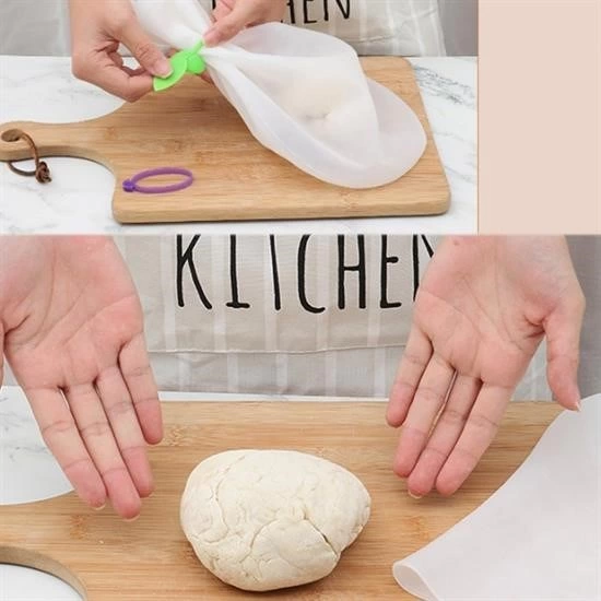 Orta Hamur Torbası Silikon Şeffaf Hamur Yoğurma Torbası Ekmek Makarna Mantı Hamuru Kolay Yo ( Lisinya ) Orta Hamur Torbası Silikon Şeffaf Hamur Yoğurma Torbası Ekmek Makarna Mantı Hamuru Kolay Yo ( Lisinya )