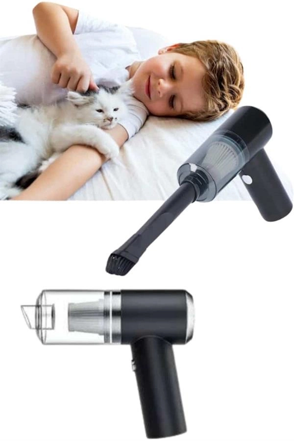 Oto Araç Ev Taşınabilir El Tipi Süpürge Mini Araç Süpürgesi Vakumlu ( Lisinya )