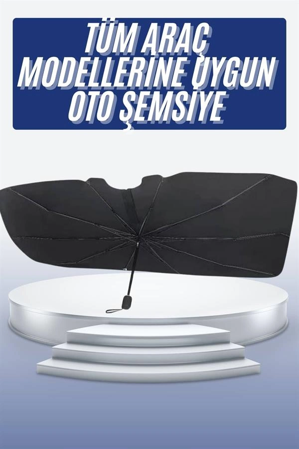 Oto Ön Cam Güneşliği Otomatik Katlanabilir Gölgelik Oto Cam Şemsiye ( Lisinya )