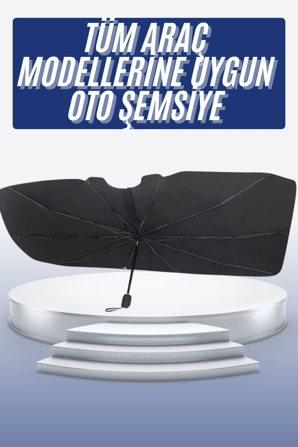 Oto Ön Cam Güneşliği Otomatik Katlanabilir Gölgelik Oto Cam Şemsiye ( Lisinya )