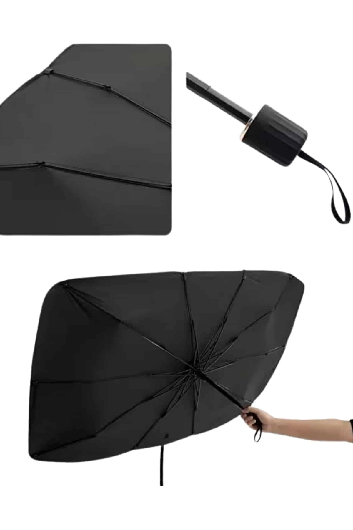 Oto Ön Cam Güneşliği Otomatik Katlanabilir Gölgelik Oto Cam Şemsiye ( Lisinya )