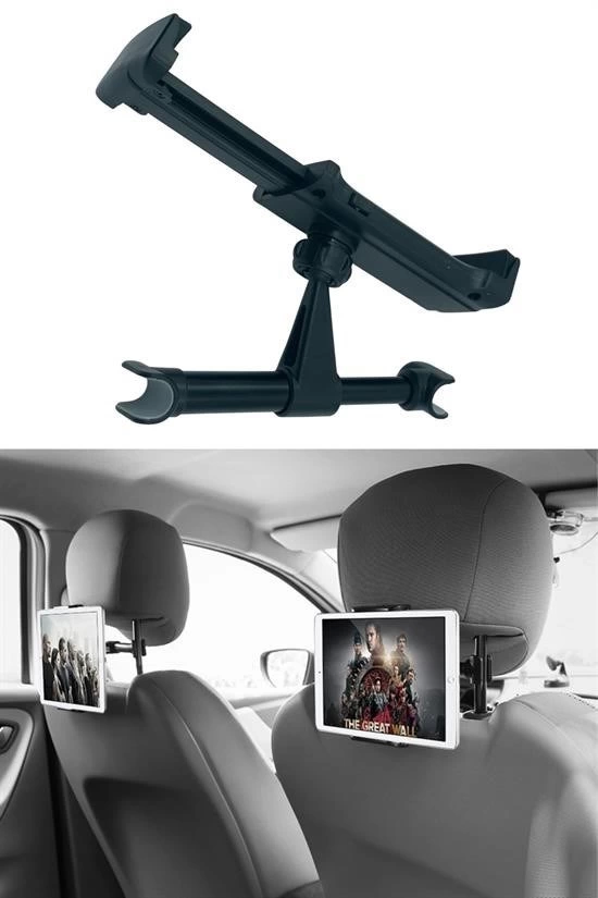 Oto Koltuk Arkası Telefon Tablet Tutucu Ayarlanabilir 360 Derece Dönebilen Pratik Stand ( Lisinya )