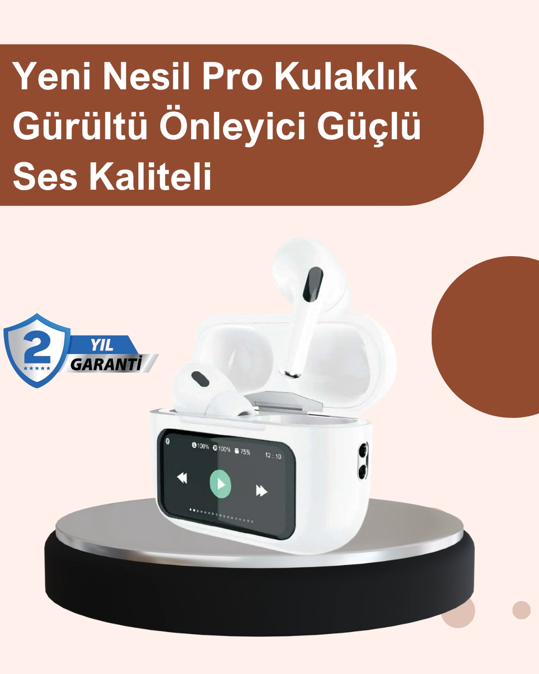 Otomatik Bağlantılı Bluetooth Kulaklık Anc Özellikli Su Ve Ter Dayanıklı ( Lisinya )