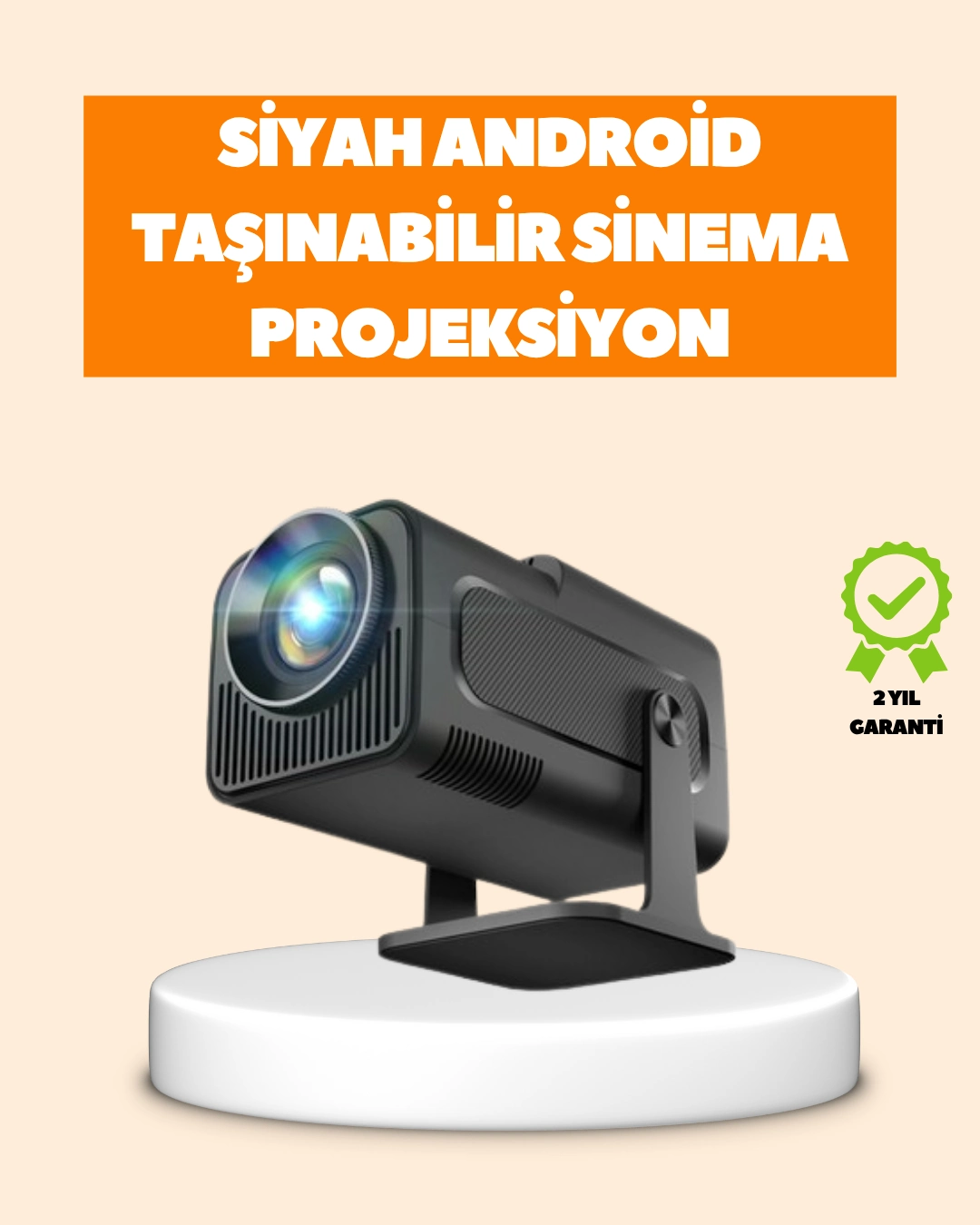 Otomatik Dikey Düzeltmeli Ve Manuel Zoom Fonksiyonlu Akıllı Projektör ( Lisinya )