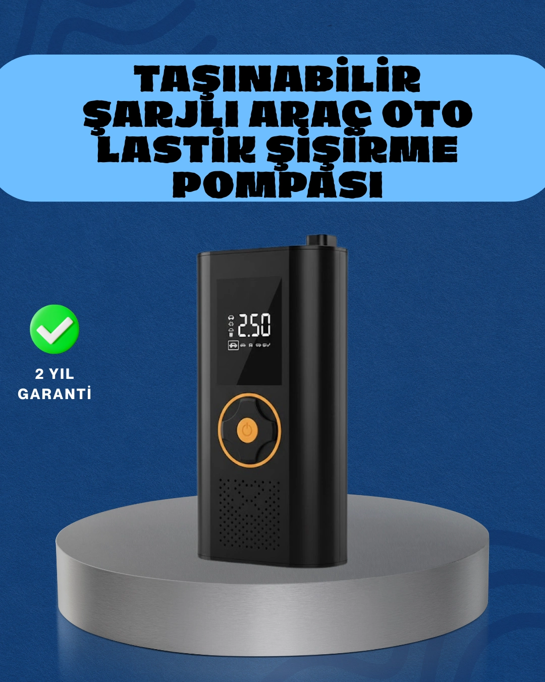 Otomatik Duran Dijital Hava Pompası Kompakt Ve Taşınabilir Tasarım ( Lisinya )