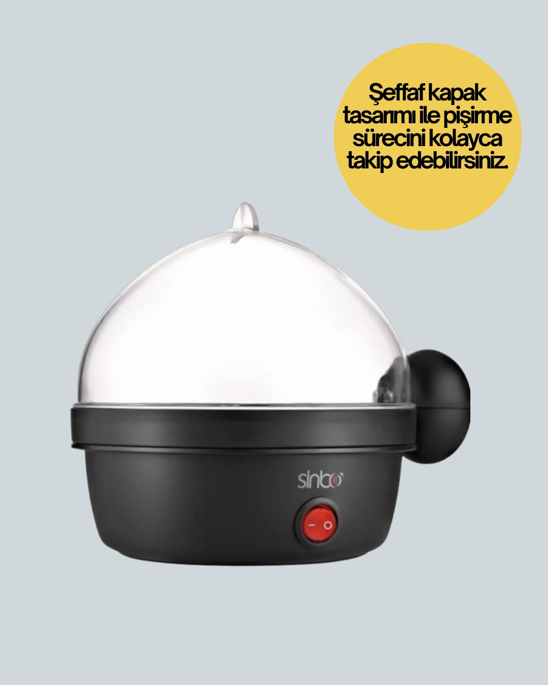 Otomatik Kapanma Özellikli Yumurta Pişirme Makinesi 7 Kapasiteli ( Lisinya )