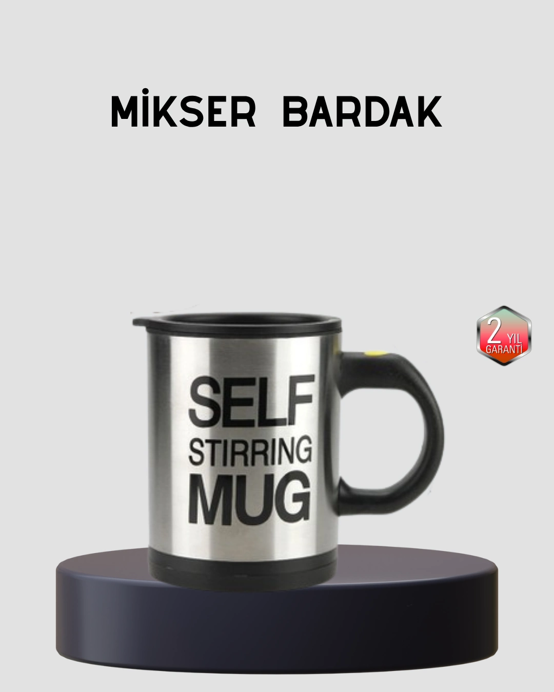 Otomatik Karıştıran Akıllı Kupa – Paslanmaz Çelik, Isı Korumalı ( Lisinya )
