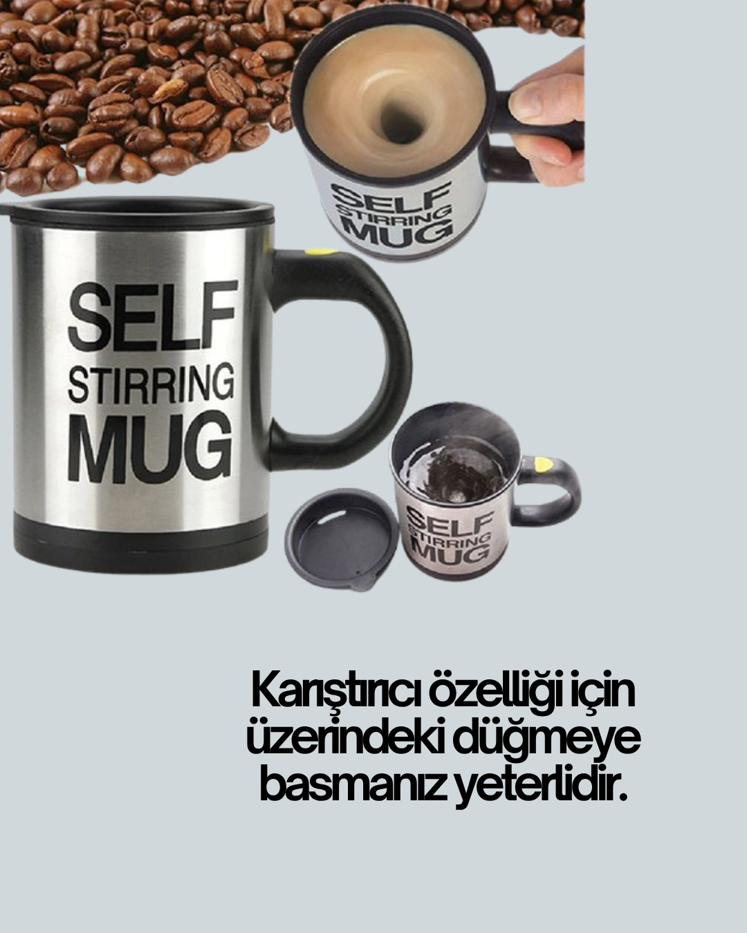 Otomatik Karıştırmalı Termos Kupa | Ergonomik Tasarım ( Lisinya ) Otomatik Karıştırmalı Termos Kupa | Ergonomik Tasarım ( Lisinya )