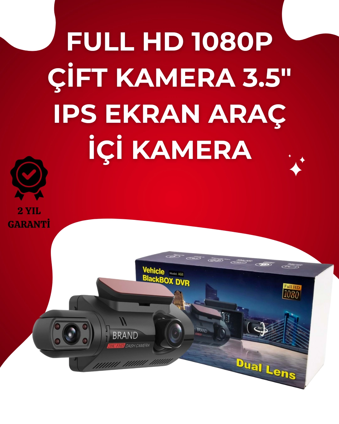 Otomatik Kayıtlı Full Hd Araç Kamerası – Döngüsel Kayıt Ve Hareket Algılama ( Lisinya )