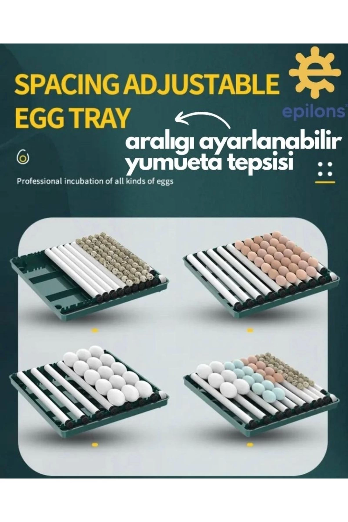 Otomatik Kuluçka Makinesi (130 Yumurta) Tavuk, Bıldırcın Güvercin Hindi Kaz , Kablosuz Kamera İle İzleme ( Lisinya )