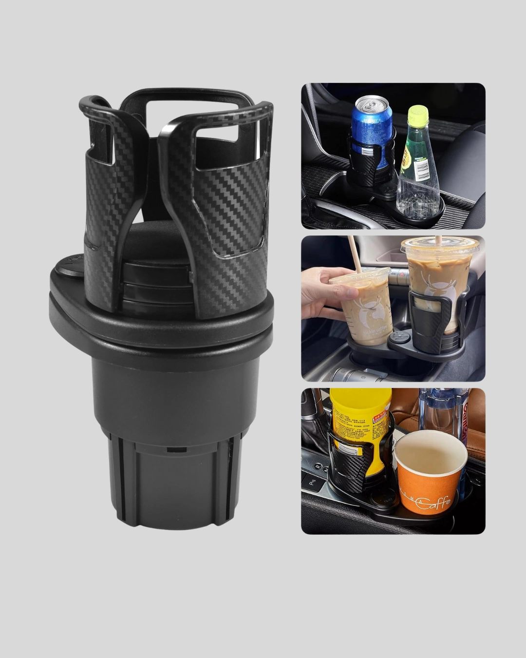 Otomobil Bardak Tutucu İkisi Bir Arada 360° Dönebilen Geniş Kapasiteli ( Lisinya )