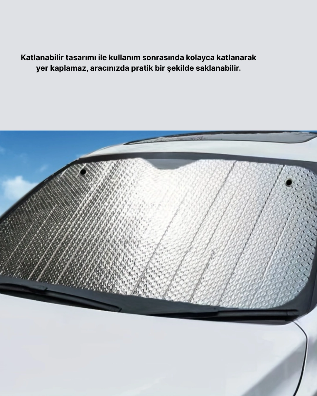 Otomobil Güneşliği – Katlanabilir Tasarım Ve Süngerli Isı Yalıtımı ( Lisinya )