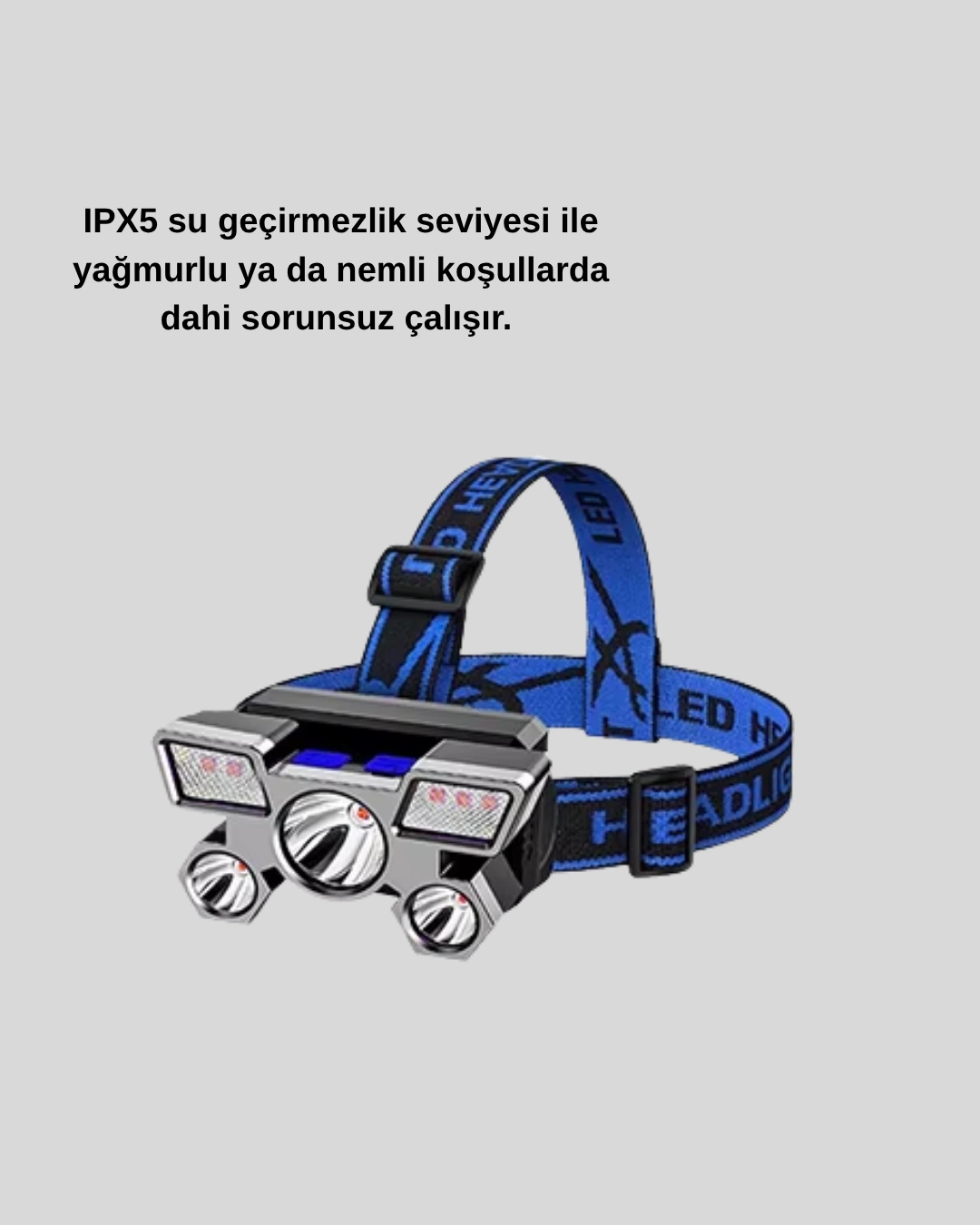 Outdoor Ve Gece Balıkçılığı İçin Led Kafa Lambası – Usb Şarjlı, 60° Ayarlanabilir Far ( Lisinya )