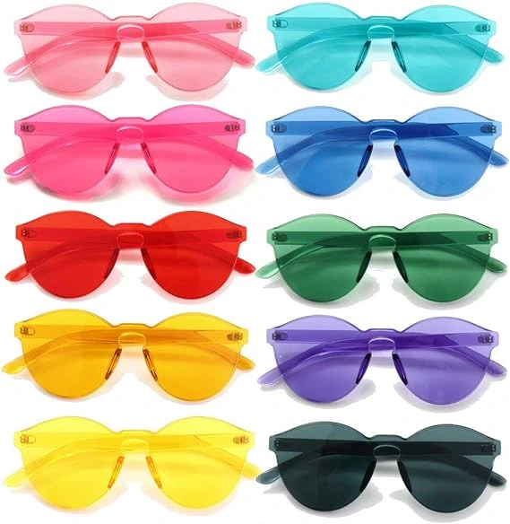 Oval Şekilli Çerçevesiz Parti Gözlüğü 6 Renk 6 Adet ( Lisinya ) Oval Şekilli Çerçevesiz Parti Gözlüğü 6 Renk 6 Adet ( Lisinya )