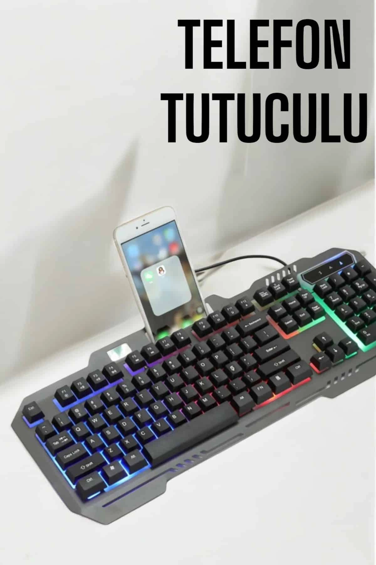Klavyesi Q Klavye Rgb Işıklı Mouse Hediyeli ( Lisinya )