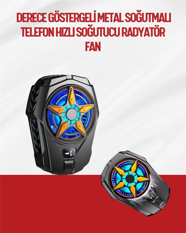 Oyunlar İçin Telefon Soğutucu – 65-85 Mm Uyumlu, Dijital Ekranlı ( Lisinya )