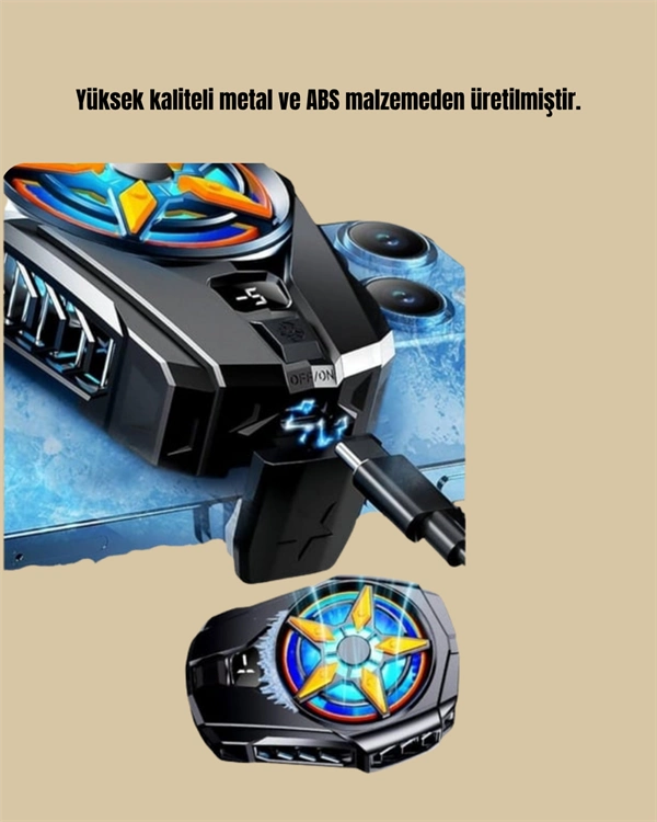 Oyunlar İçin Telefon Soğutucu – 65-85 Mm Uyumlu, Dijital Ekranlı ( Lisinya )