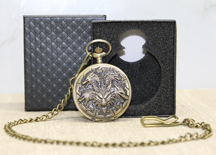 Özel Kutulu Dragonlu Antik Köstekli Saat ( Lisinya )