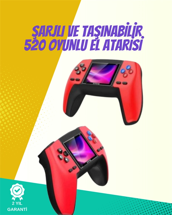 P5 Retro Gamepad – Kompakt Tasarım, 520 Oyun, Nostalji Sevenlere Özel ( Lisinya ) P5 Retro Gamepad – Kompakt Tasarım, 520 Oyun, Nostalji Sevenlere Özel ( Lisinya )