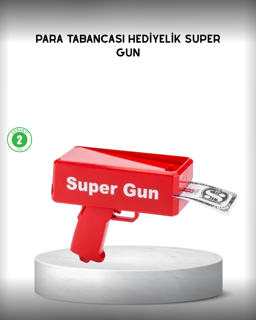 Para Dolar Saçma Para Atma Tabancası Otomatik Kırmızı Oyuncak ( Lisinya )