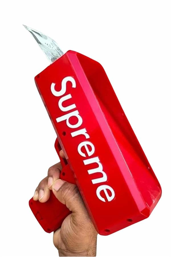 Para Dolar Saçma Para Atma Tabancası Otomatik Kırmızı Oyuncak ( Lisinya )