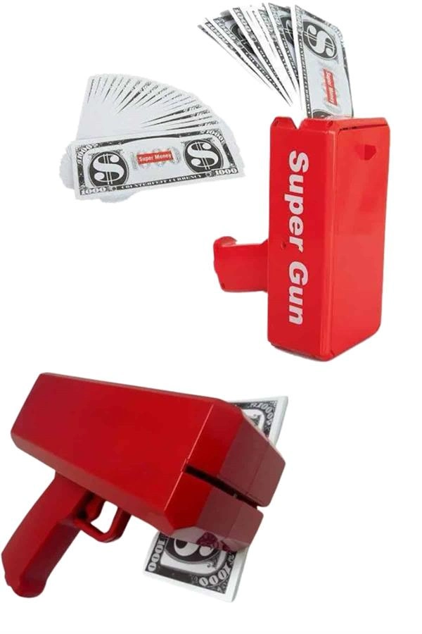 Para Saçma Tabancası Kırmızı Para Fırlatma Oyuncağı Parti Eğlencesi ( Lisinya )