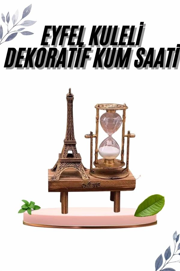 Paris Eyfel Kulesi Hediyelik Eyfel Retro Kum Saati Dekoratif Eşya ( Lisinya )
