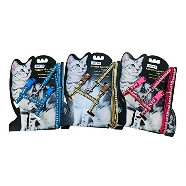 Parlak Kedi Gezdirme Göğüs Tasması ( Lisinya )