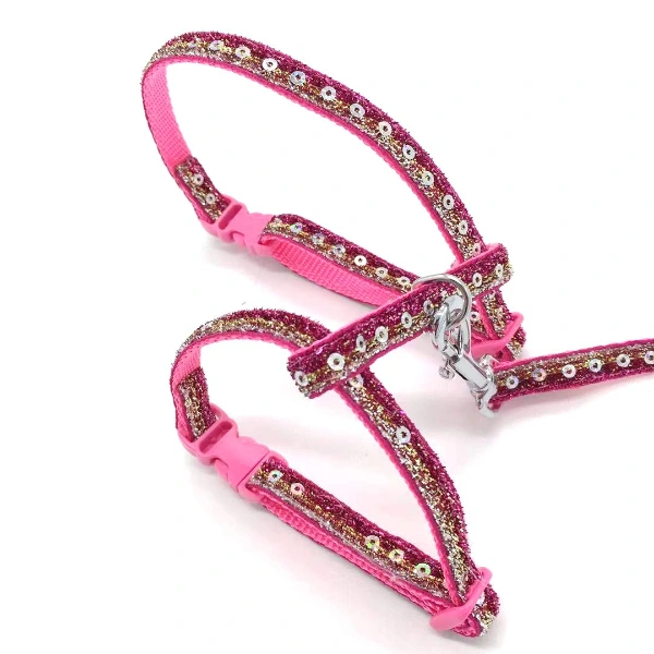 Parlak Kedi Gezdirme Göğüs Tasması ( Lisinya )