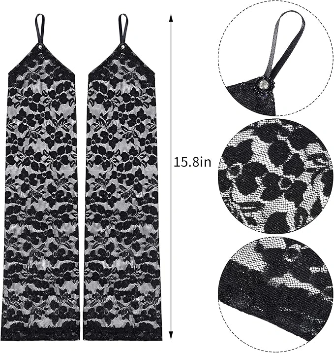 Parmak Askılı Zarif Dantel Eldiven ( Lisinya ) Parmak Askılı Zarif Dantel Eldiven ( Lisinya )