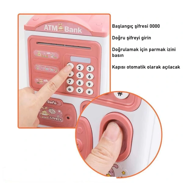 Parmak İzi Ve Şifreli Elektronik Atm Kumbara ( Lisinya )
