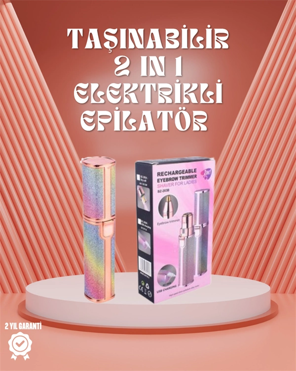 Paslanmaz Çelik Bıçaklı Usb Epilatör – Kaş, Üst Dudak Ve Çene Tüy Temizleyici ( Lisinya )