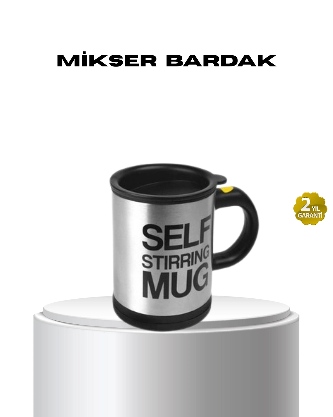 Paslanmaz Çelik Kendi Kendini Karıştıran Akıllı Kupa – Isı Yalıtımlı ( Lisinya )