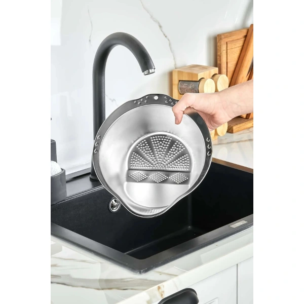 Paslanmaz Çelik Pirinç Süzgeci ( Lisinya ) Paslanmaz Çelik Pirinç Süzgeci ( Lisinya )