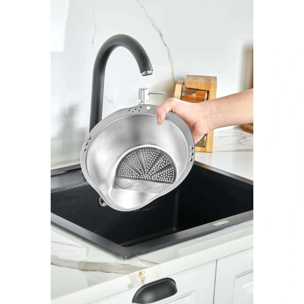 Paslanmaz Çelik Pirinç Süzgeci ( Lisinya ) Paslanmaz Çelik Pirinç Süzgeci ( Lisinya )