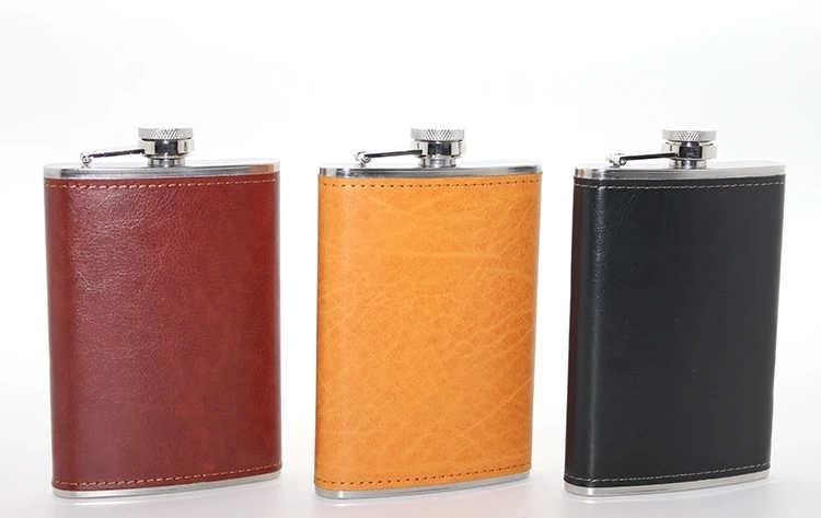Paslanmaz Çelik Tekli 9 Oz Derili Matara Alk2662 ( Lisinya ) Paslanmaz Çelik Tekli 9 Oz Derili Matara Alk2662 ( Lisinya )