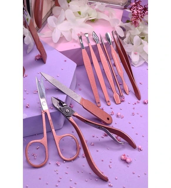 Profesyonel Çantalı Tırnak Bakım Manikür Seti Pembe Renk 12 Parça ( Lisinya ) Profesyonel Çantalı Tırnak Bakım Manikür Seti Pembe Renk 12 Parça ( Lisinya )