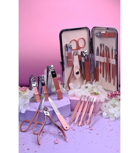 Profesyonel Çantalı Tırnak Bakım Manikür Seti Pembe Renk 12 Parça ( Lisinya ) Profesyonel Çantalı Tırnak Bakım Manikür Seti Pembe Renk 12 Parça ( Lisinya )