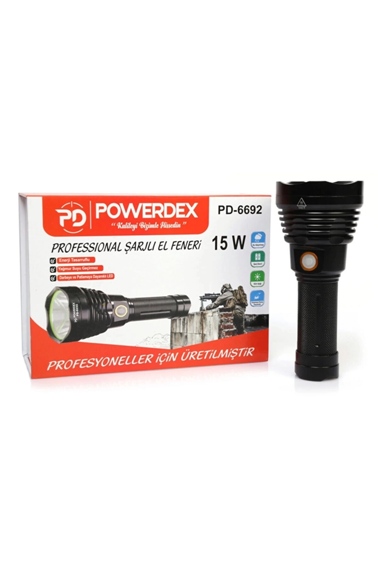 Pd-6692 15 Watt 1000 Lümen Profesyonel Şarjlı El Feneri ( Lisinya ) Pd-6692 15 Watt 1000 Lümen Profesyonel Şarjlı El Feneri ( Lisinya )