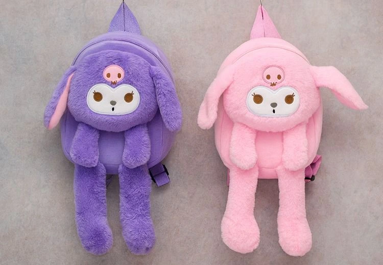 Peluş Işıklı Oynar Kulaklı Kuromi Sırt Çantası ( Lisinya )