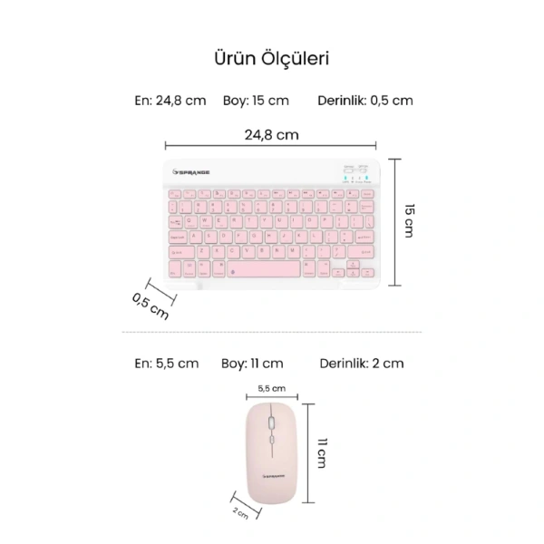 Pembe Kablosuz Klavye Ve Mouse Seti ( Lisinya ) Pembe Kablosuz Klavye Ve Mouse Seti ( Lisinya )