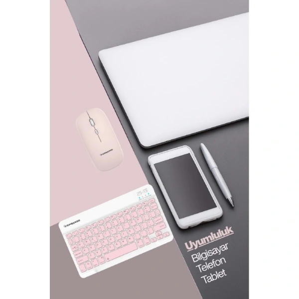 Pembe Kablosuz Klavye Ve Mouse Seti ( Lisinya ) Pembe Kablosuz Klavye Ve Mouse Seti ( Lisinya )