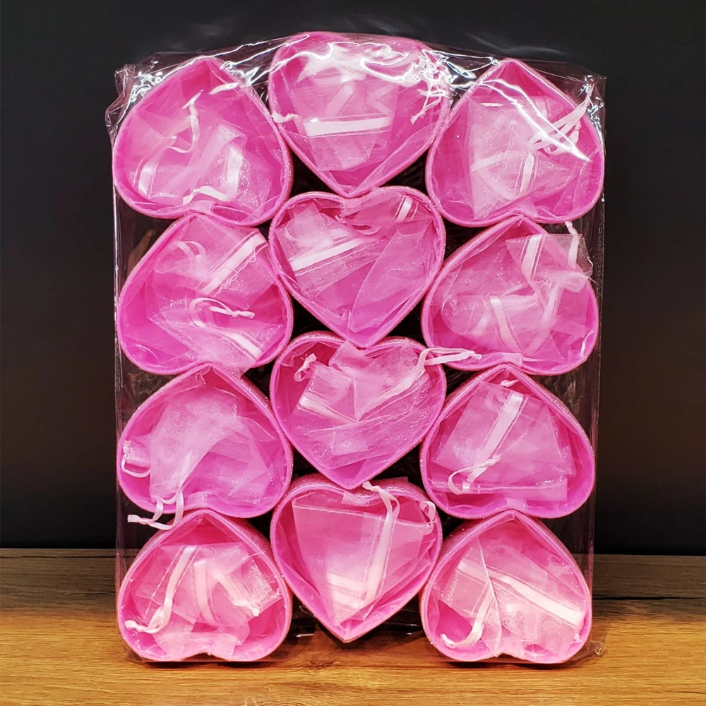 Pembe Kalpli Tül Kese ( Lisinya ) Pembe Kalpli Tül Kese ( Lisinya )