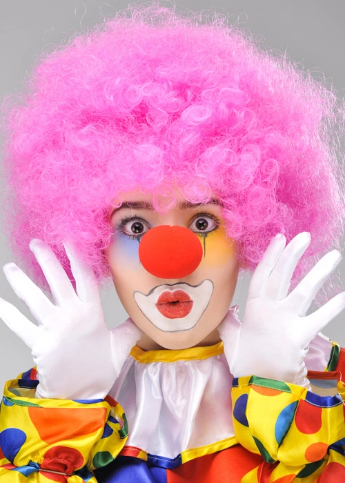 Pembe Renk Kıvırcık Bonus Peruk Ve Kırmızı Burun Seti ( Lisinya ) Pembe Renk Kıvırcık Bonus Peruk Ve Kırmızı Burun Seti ( Lisinya )