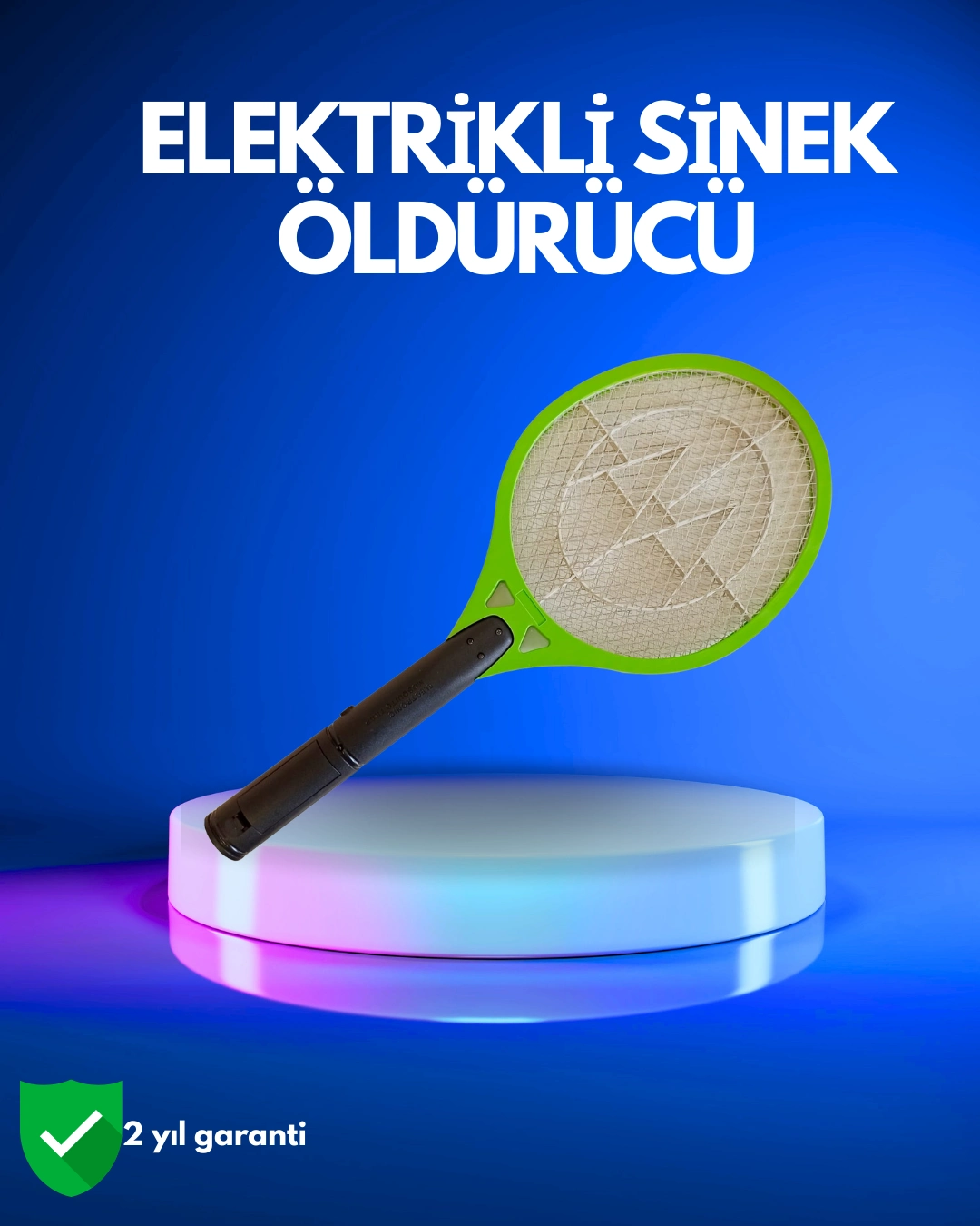 Pil İle Çalışan Elektrikli Sivrisinek Raketi | Kimyasal İçermeyen Hijyenik Çözüm ( Lisinya )