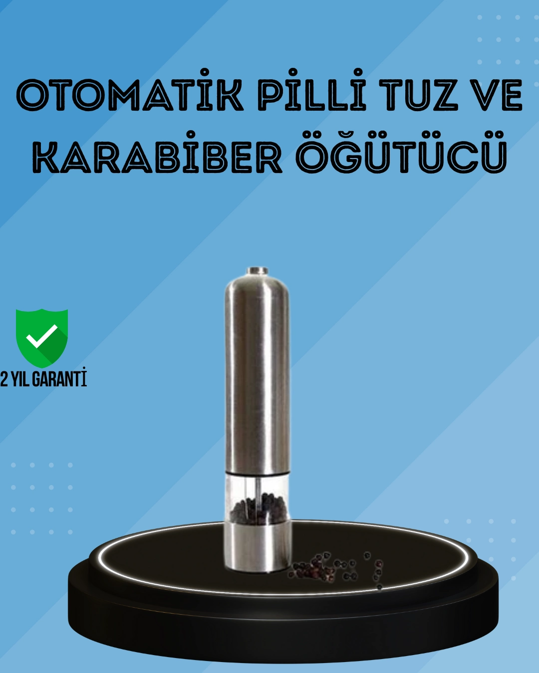 Pilli Baharat Değirmeni Karabiber Tuz Ve Baharat Öğütücü ( Lisinya )