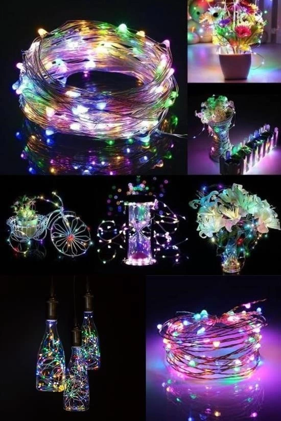 Pilli Renkli Peri Led Işık Dekoratif Aydınlatma 5 Metre Rgb Led ( Lisinya ) Pilli Renkli Peri Led Işık Dekoratif Aydınlatma 5 Metre Rgb Led ( Lisinya )